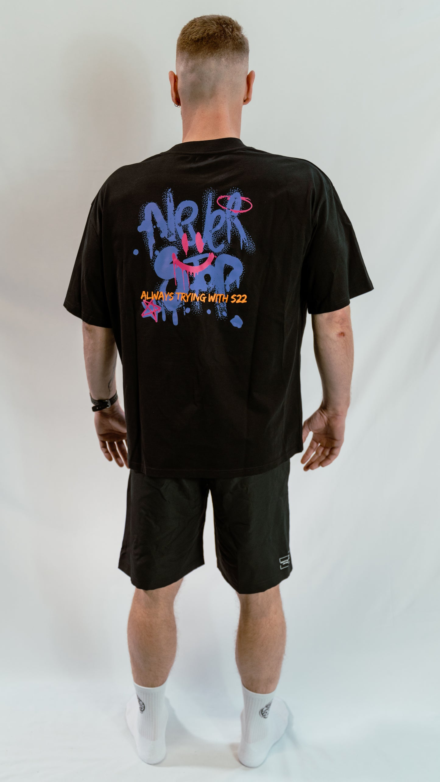 T-shirt unisexe « over size »Black and Purple