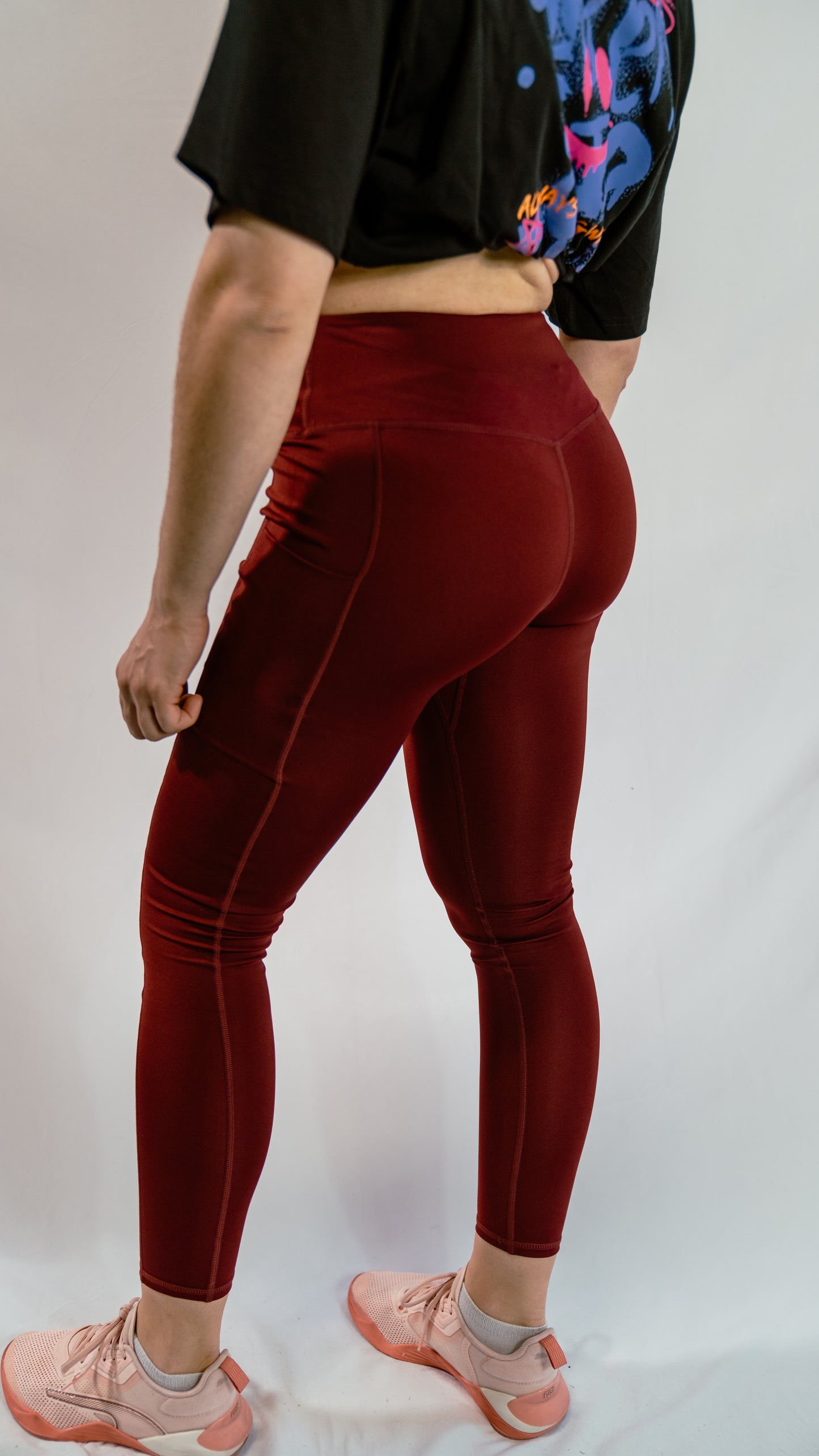Legging avec poche extérieure, Lie de vin