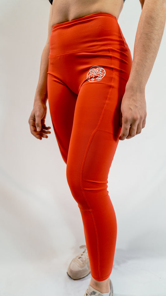 Legging avec poche extérieure, Rouge