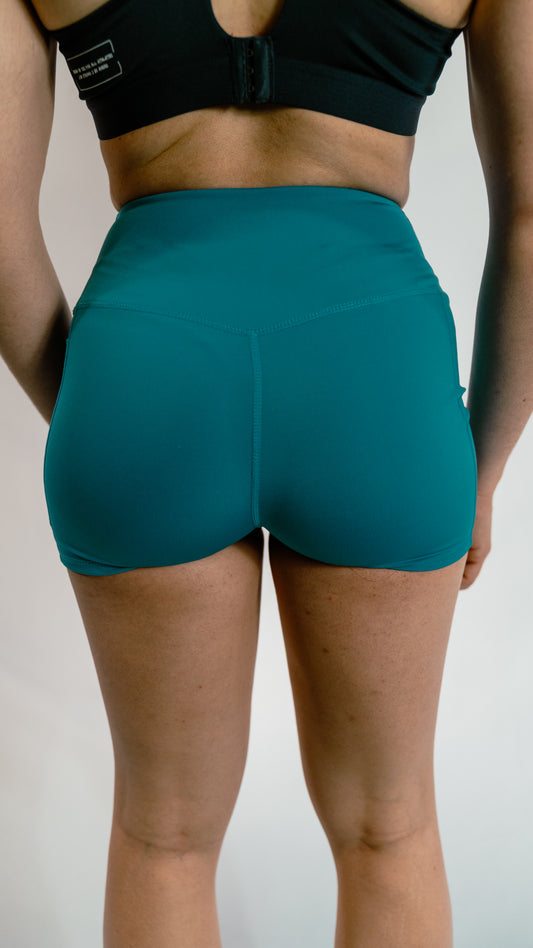 Short Femme, Bleu Turquoise