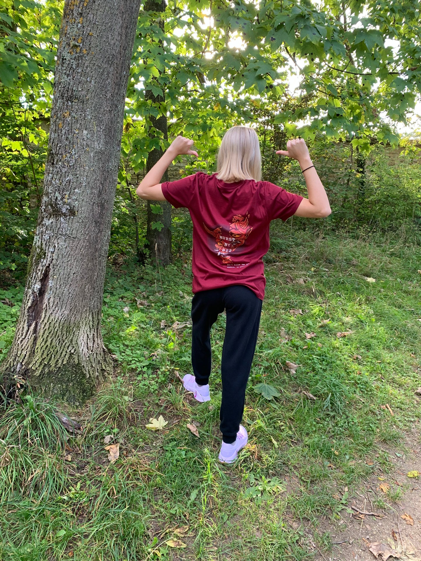 T-shirt Automne couleur bourgogne