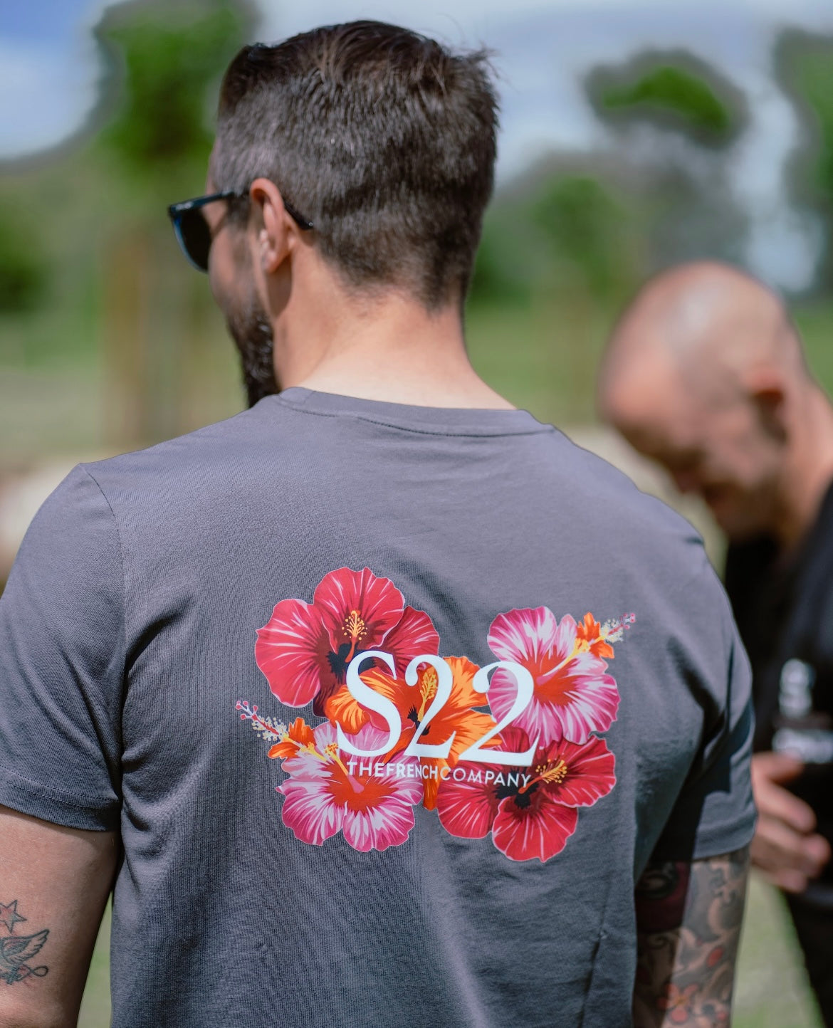 T-Shirt Regular Anthracite fleur