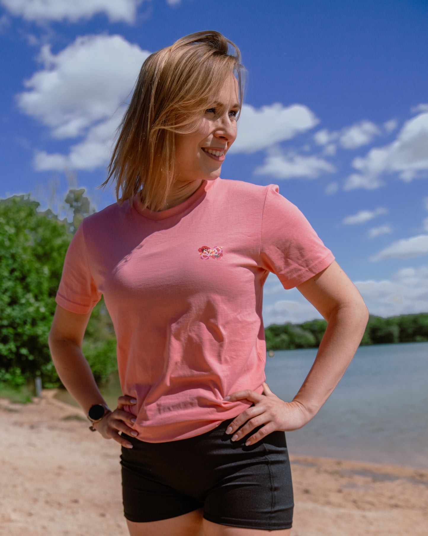 T-Shirt Regular Pink Fleur Unisexe