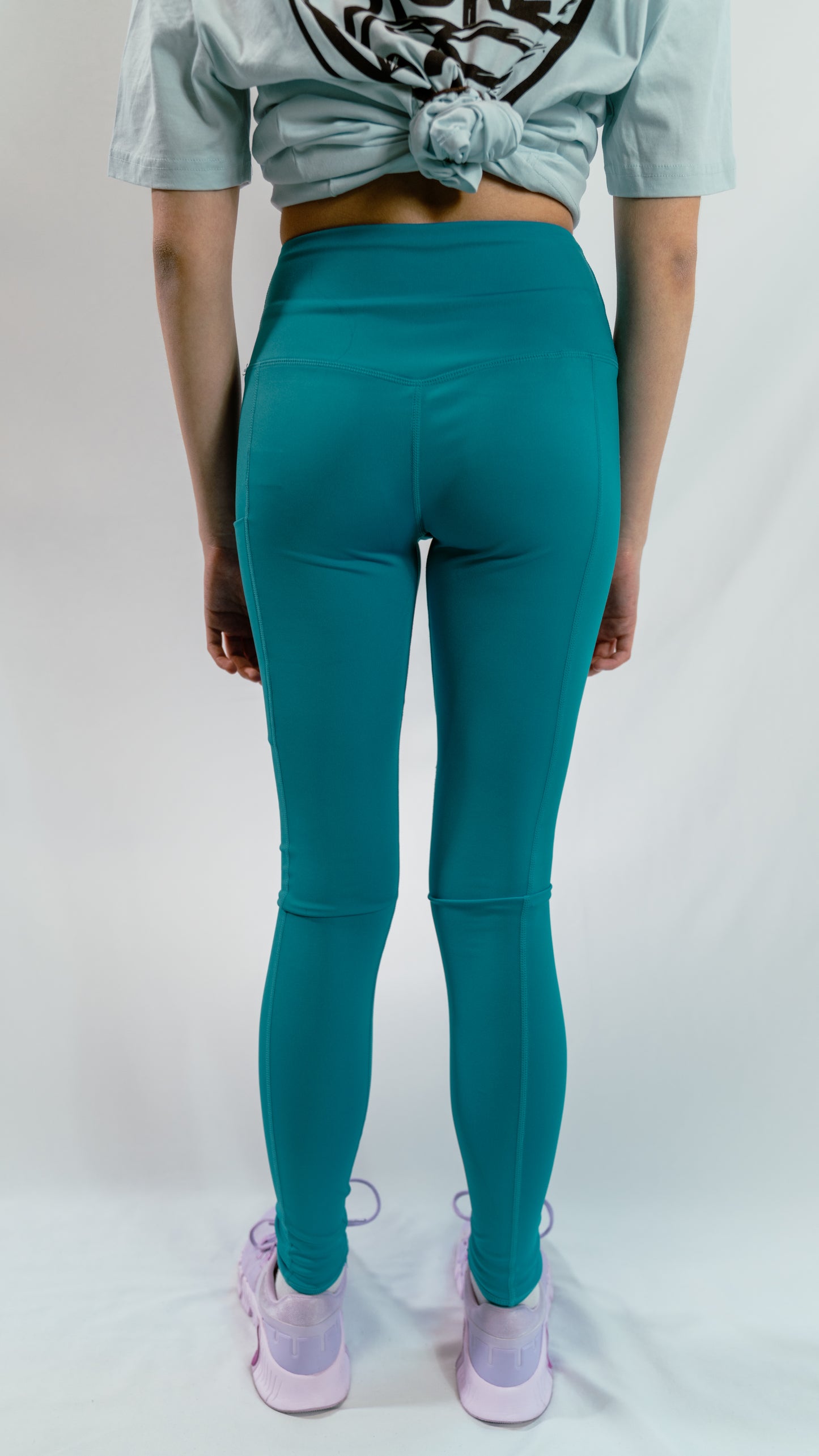 Legging avec poche extérieure, Bleu turquoise