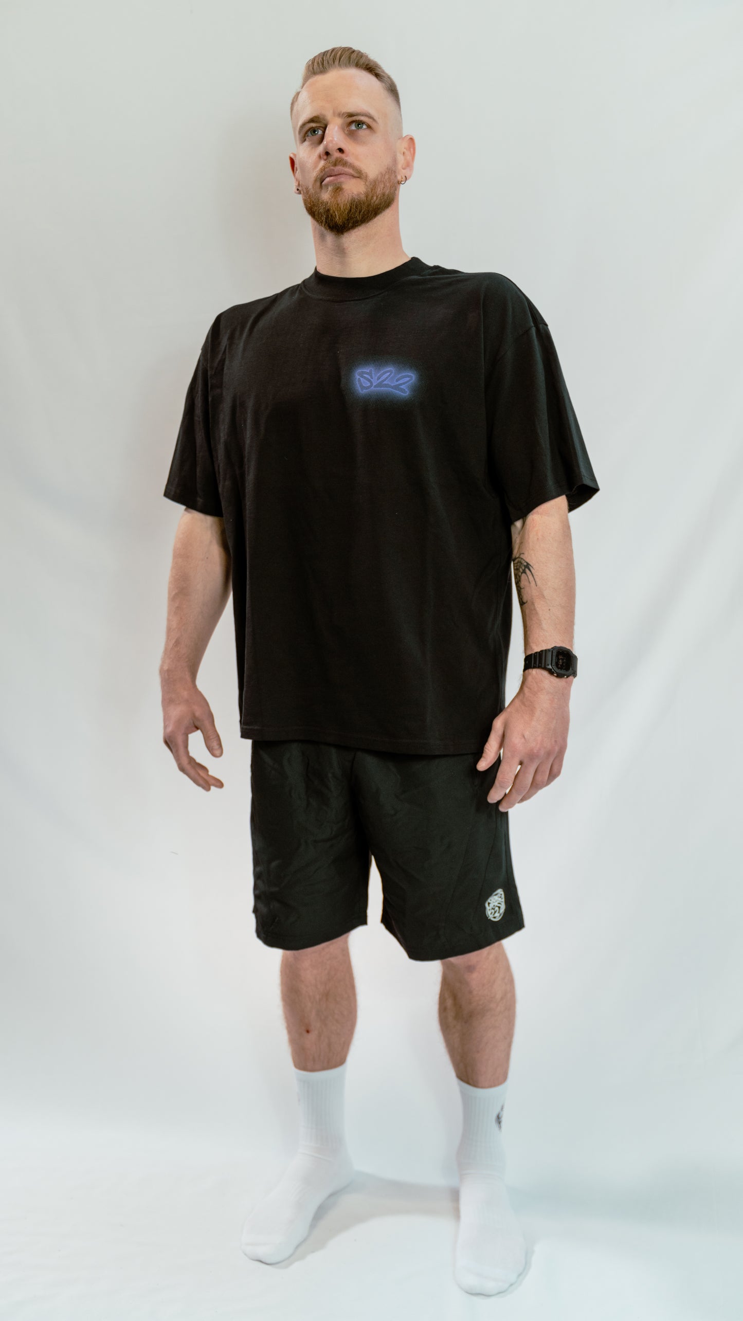 T-shirt unisexe « over size »Black and Purple