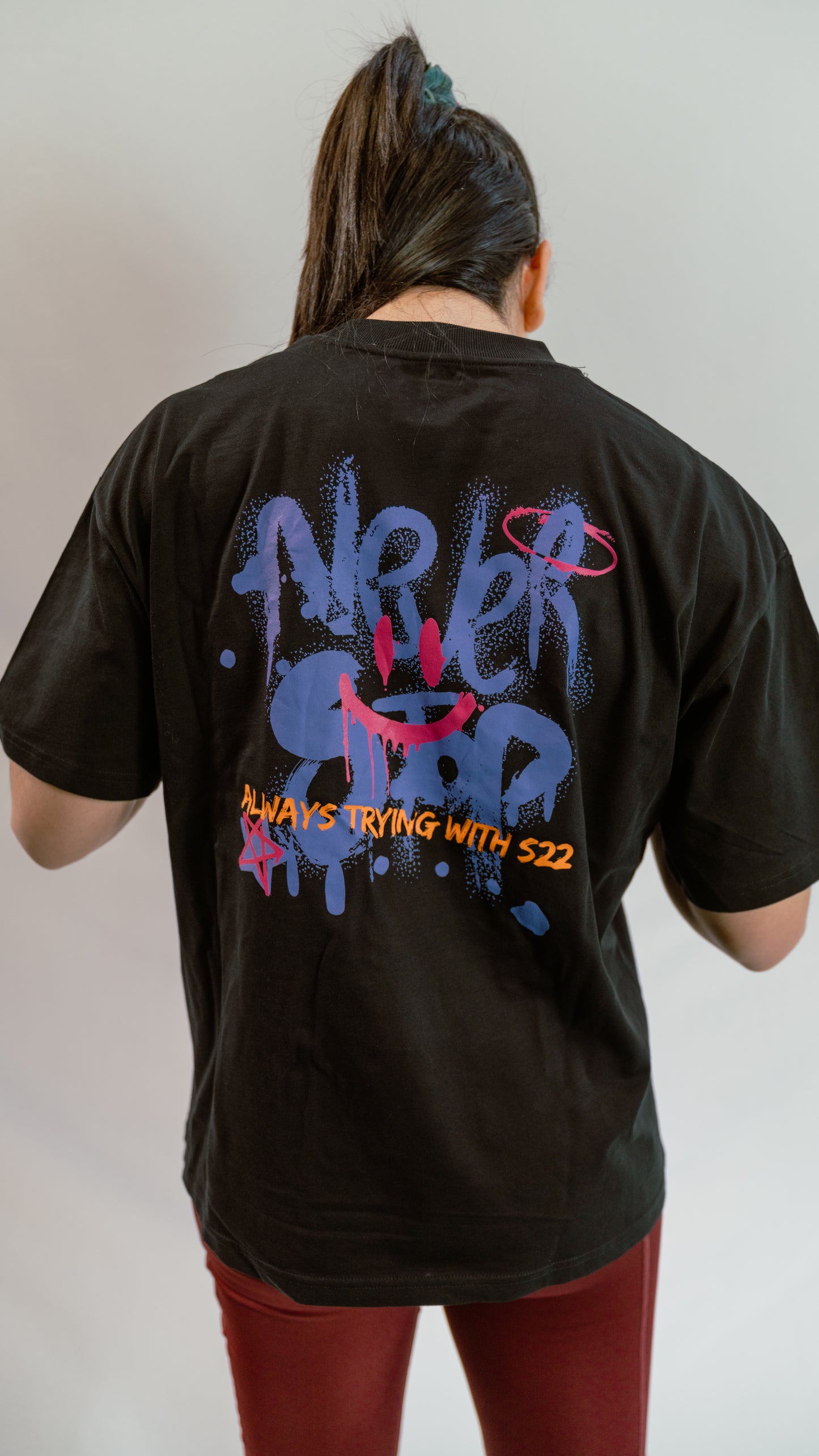 T-shirt unisexe « over size »Black and Purple