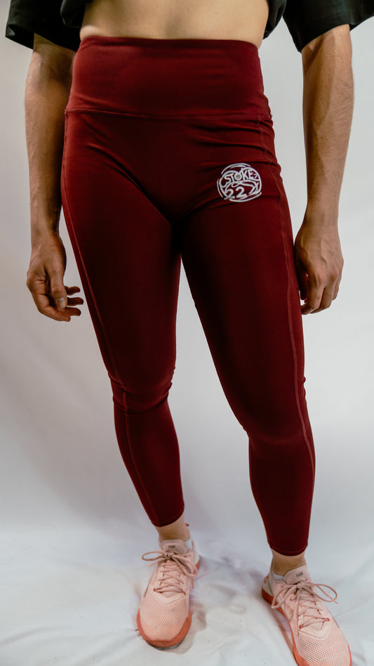 Legging avec poche extérieure, Lie de vin