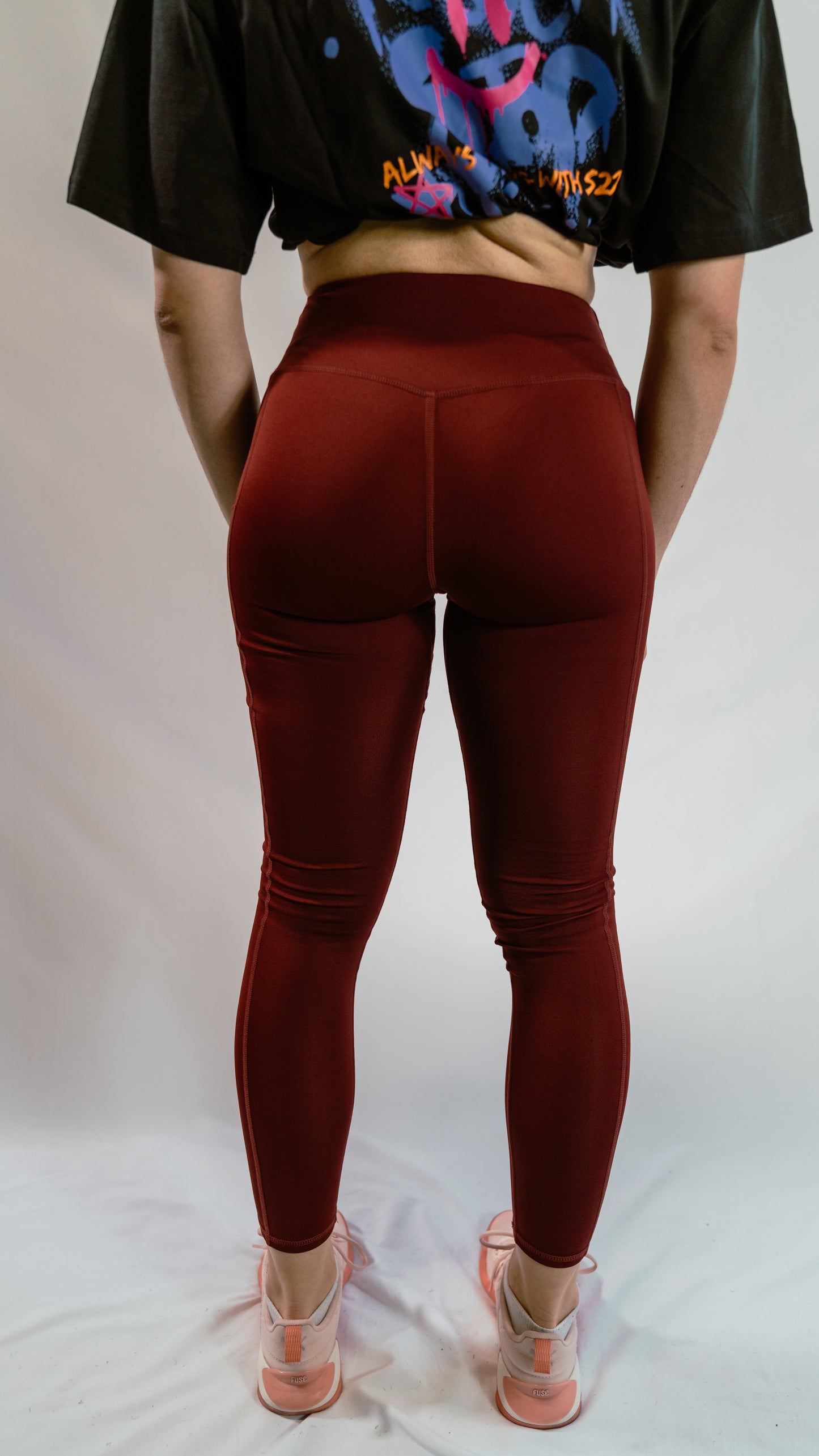 Legging avec poche extérieure, Lie de vin