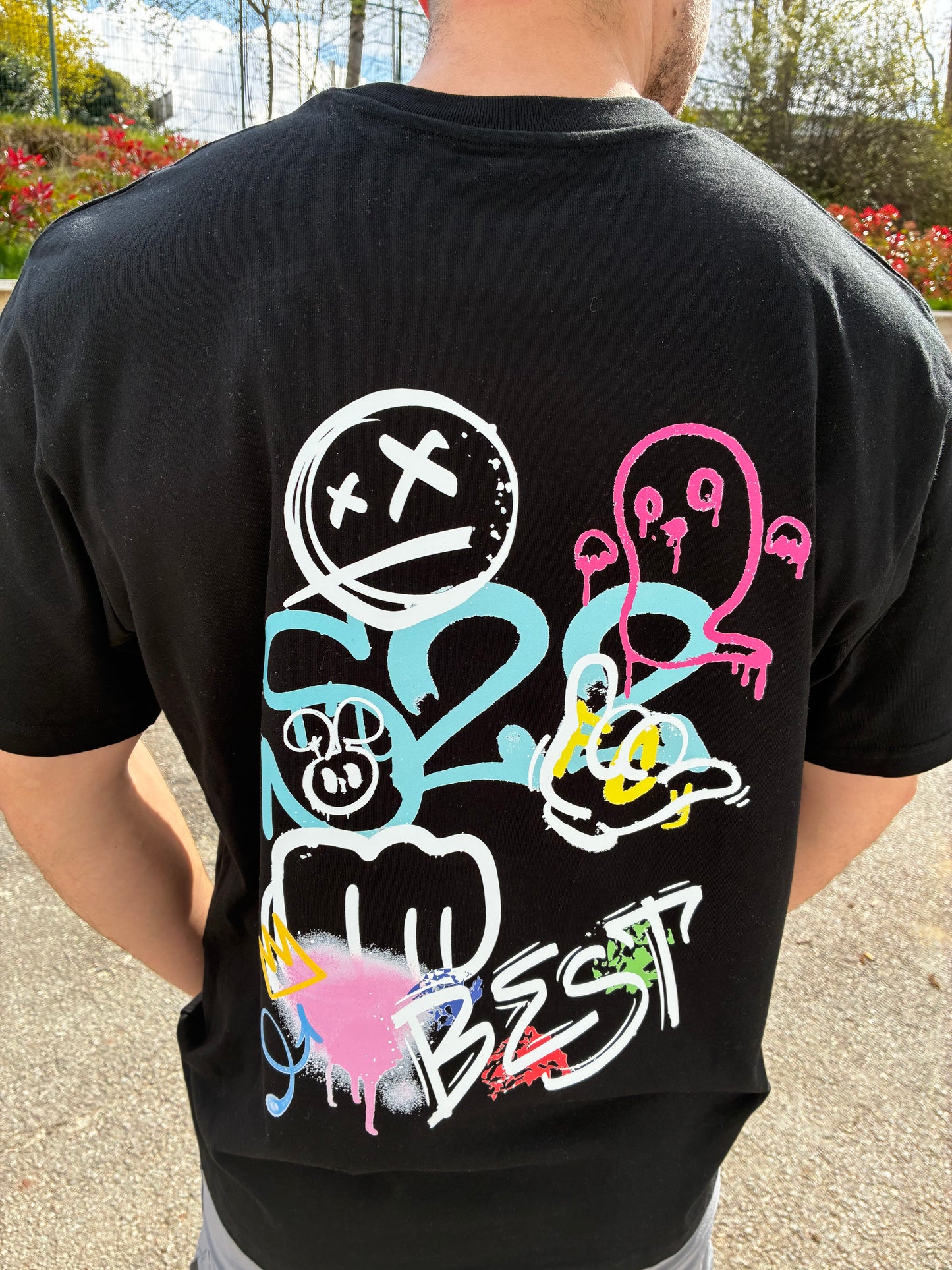 T-shirt Street Black Unisexe Graphique
