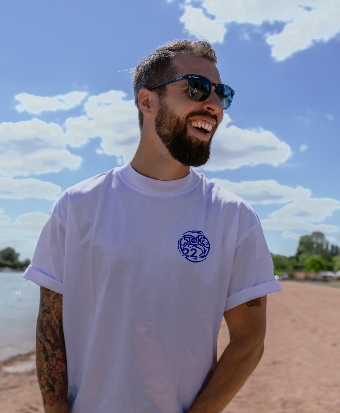 T-shirt unisexe « over size » Blanc