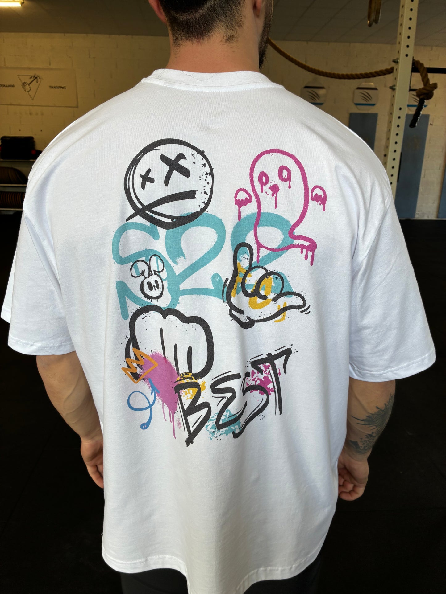 T-shirt Oversize Blanc unisexe Street graphique