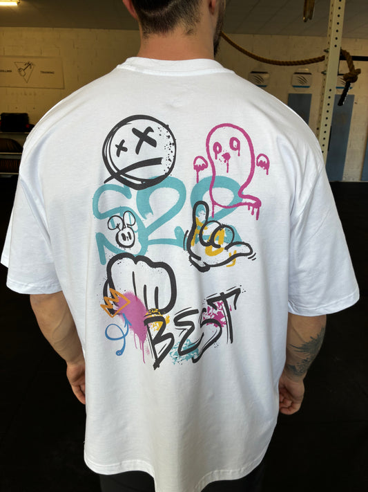 T-shirt Oversize Blanc unisexe Street graphique
