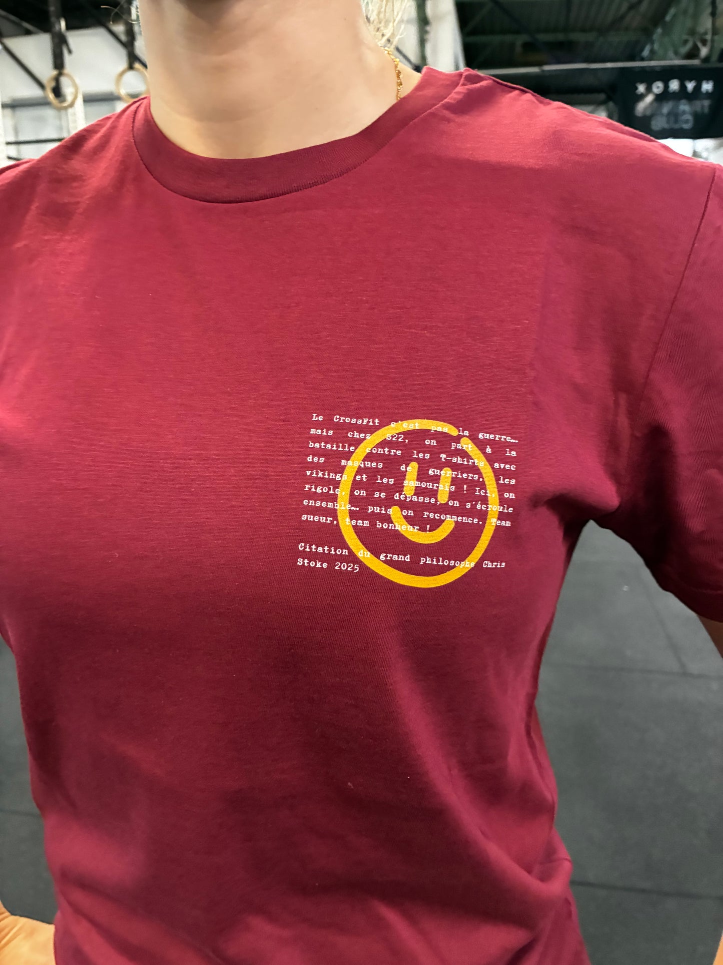 T-shirt Automne couleur bourgogne