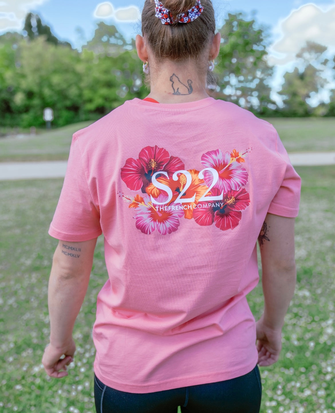 T-Shirt Regular Pink Fleur Unisexe
